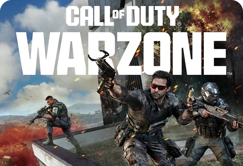 Poster van de game Call of Duty Warzone met personages